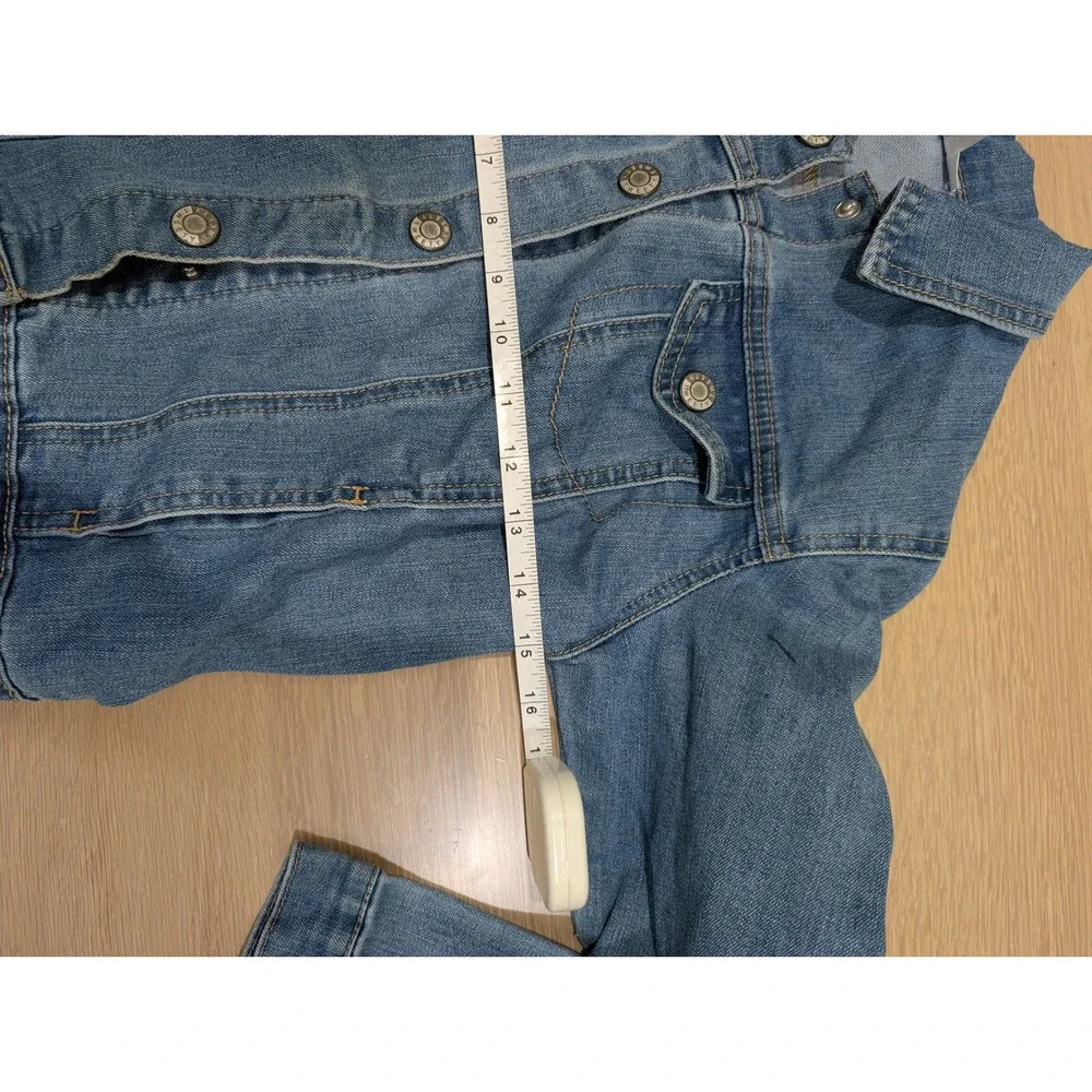 Looney Tunes Tweety Bird Denim Jacket Kids Large 10/12 Blue Jean Trucker Coat